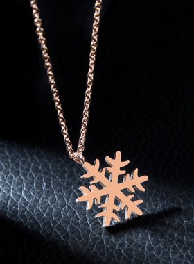 韩版镂空雪花装饰品挂件锁骨链