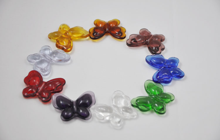 蓝堡水晶珠帘特价成品帘子隔断玄关门帘挂帘线帘 蝴蝶珠颜色可换