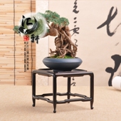 奇石玉器茶壶香炉花盆摆件底座 盆景几架 红木黑檀紫光檀明式 方形