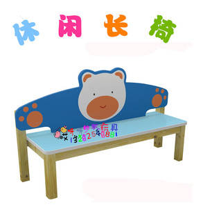 新款幼儿园儿童高档卡通猫咪熊兔仔造型休闲凳椅木质可爱沙发椅