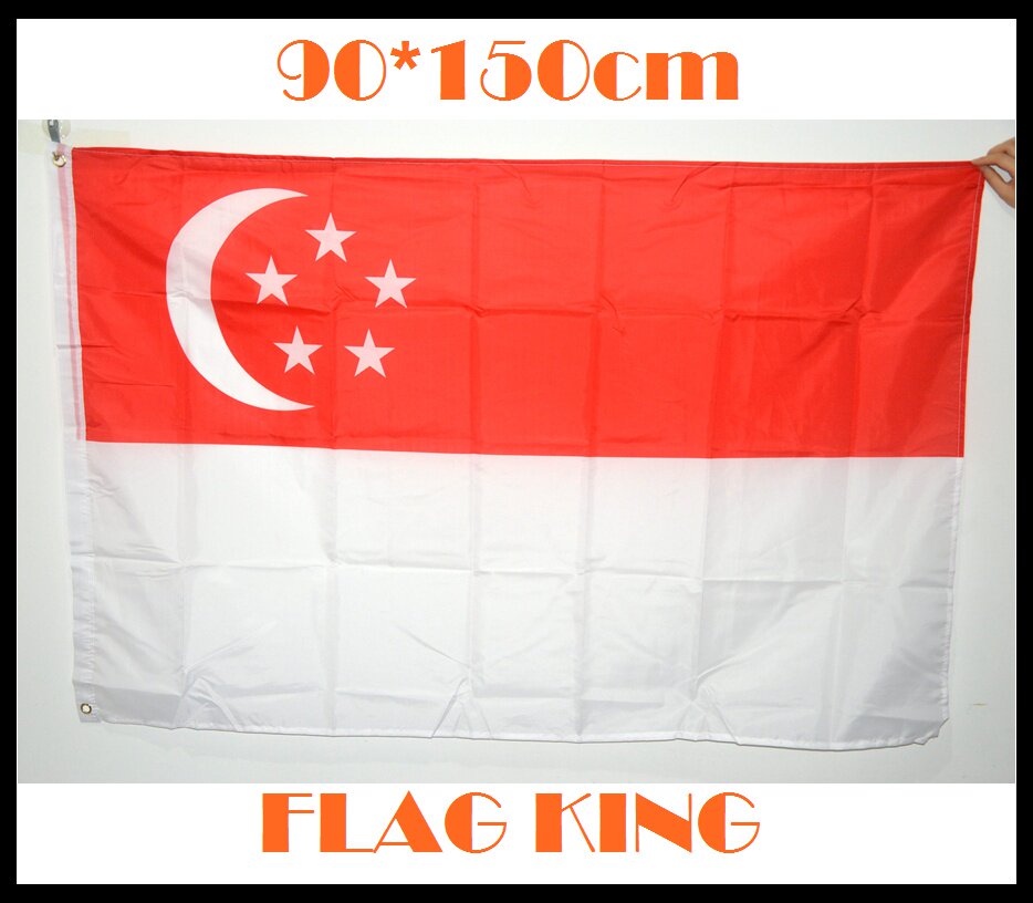 包邮 90*150cm 3*5ft 新加坡 国旗 singapore flag