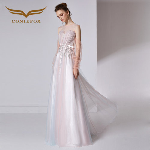 创意狐新款主持人生日派对礼服裙