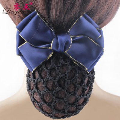 零点职业头花蝴蝶结发夹空姐饰品