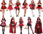 万圣节服装成人女化妆舞会服装cosplay服饰演出服俏丽小红帽服装