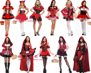万圣节服装成人女化妆舞会服装cosplay服饰演出服俏丽小红帽服装