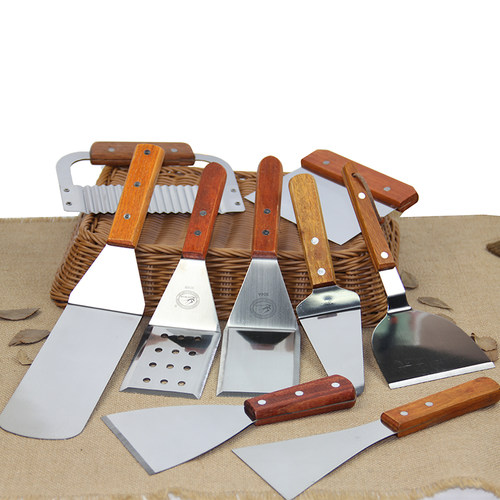 优质钢材一刀多用料理铲木柄多款