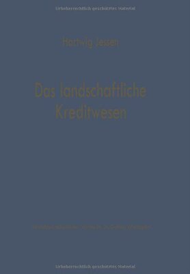 【预售】Das Landschaftliche Kreditwesen