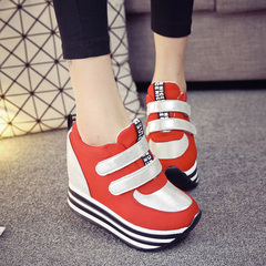 Hero sheep fall 2015 new sneakers women thick-soled high women's shoes shoes the Korean version of high heel shoes wave