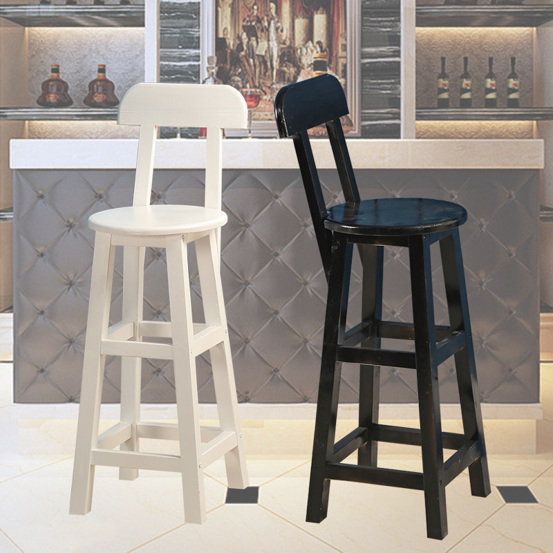 Neoclassical Tall The bar chair solid wood fashion Simplicity bar Reception chair cosmetology backrest Bar chair Bar stoolin the Business/Office Furniture , Entertainment/Bar/KTV Furniture , Bar Stools  category - from Buy2taobao.com to provide professional Taobao agent buy service