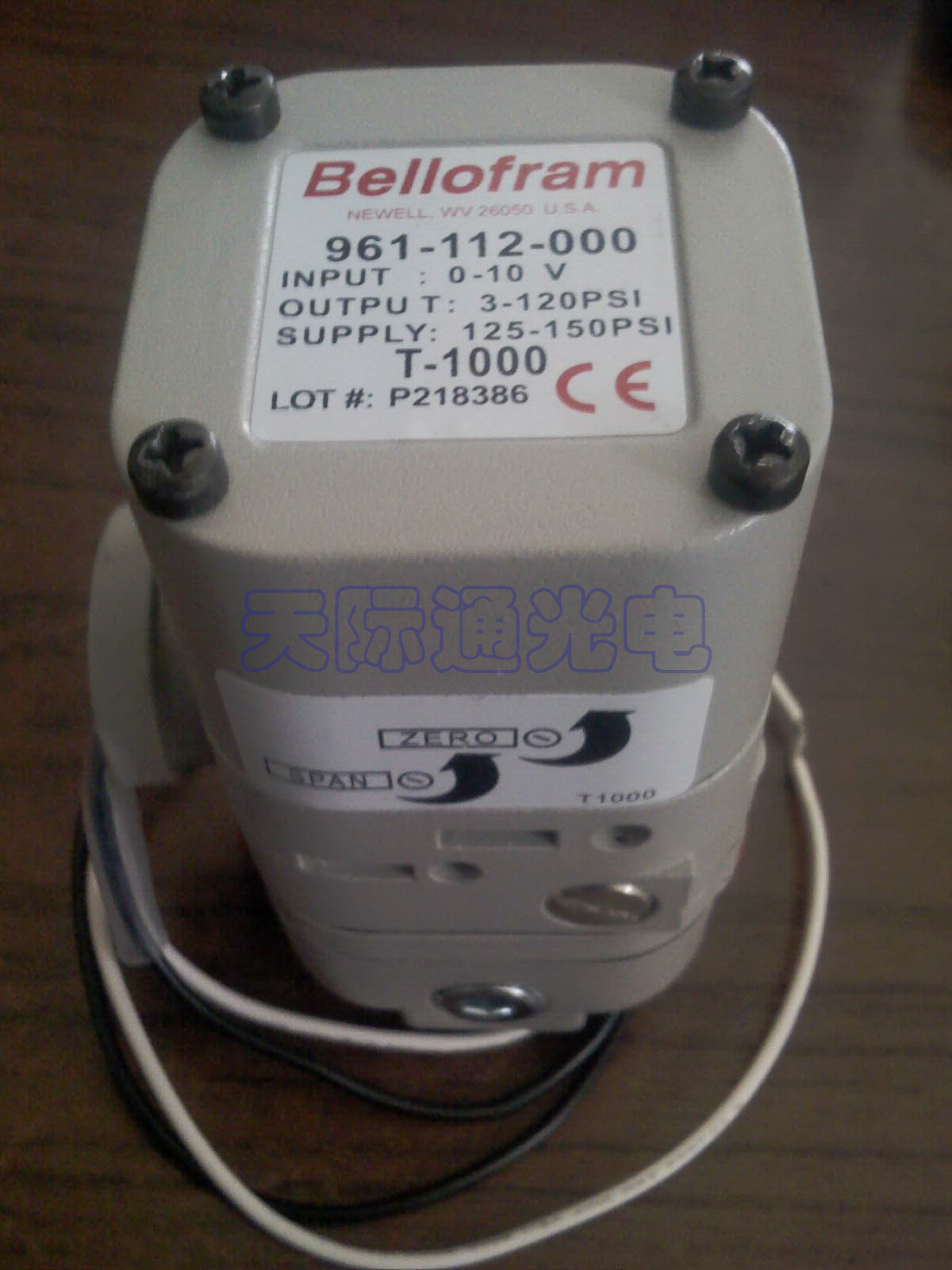 Bellofram型T1000电气比例阀961-075-000（电气转换器）
