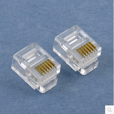 ÈÈÂô6P6Cµç»°Ë®¾§Í·Áùоµç»°Ïß½ÓÏß×ÓRJ11RJ12Á¬½ÓÆ÷¶Æ½ðÍøÂç²åÍ·