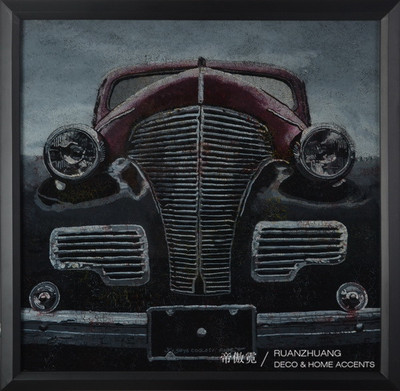 帝傲霓家居 挂画 装饰画 现代 老爷车 手绘 汽车 复古 潮流 独家