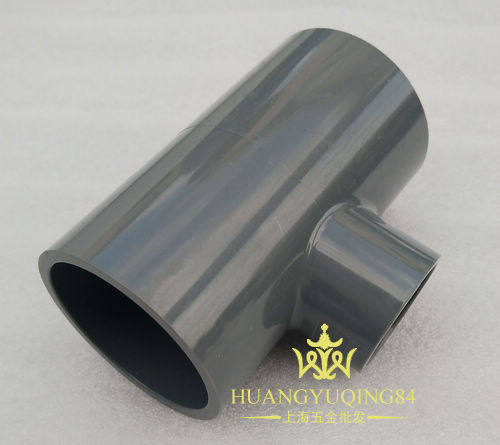 灰色耐酸碱pvc管道异径三通