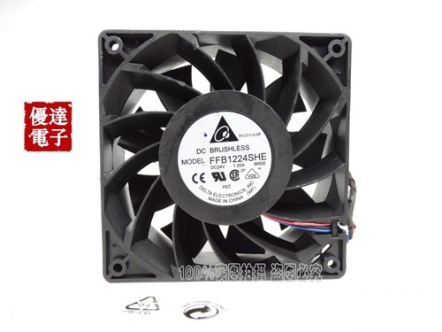 台达 12038 12厘米 双滚珠 24V 1.2A 暴力 变频器风扇 FFB1224SHE