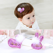 Know NI children hair ornaments cute sequin Bunny love Baby bangs hair clip hairpin clips girls Chuck accessories