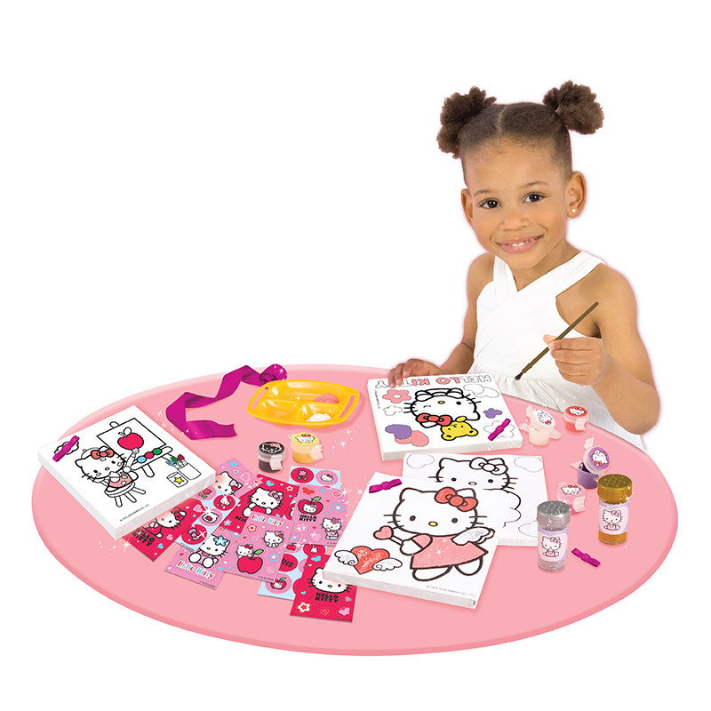 包邮 hellokitty手绘画框水彩绘笔儿童文具绘画益智套装HKC055M