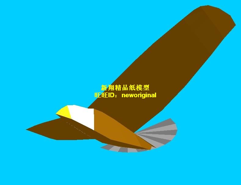 两米 可以飞行的纸飞机 老鹰 动物 战斗机玩具仿真纸模型飞机