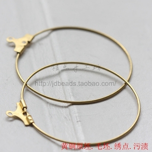 3560C DIY饰品黄铜原坯.配件35 0.7mm圆圈耳环挂头.毛坯