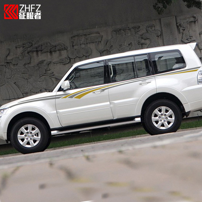 汽车装饰贴纸三菱帕杰罗改装车贴 PAJERO车贴 v73v93v97腰线车贴