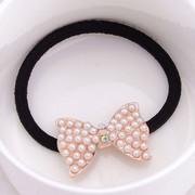 Good jewelry Korea rhinestone Butterfly first string Korean jewelry hair jewelry black rubber band