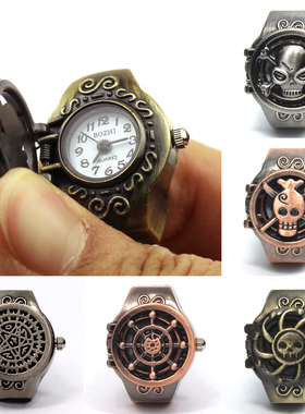 新款复古动漫海贼王戒指表 90后00后学生手表装饰品手指表特价