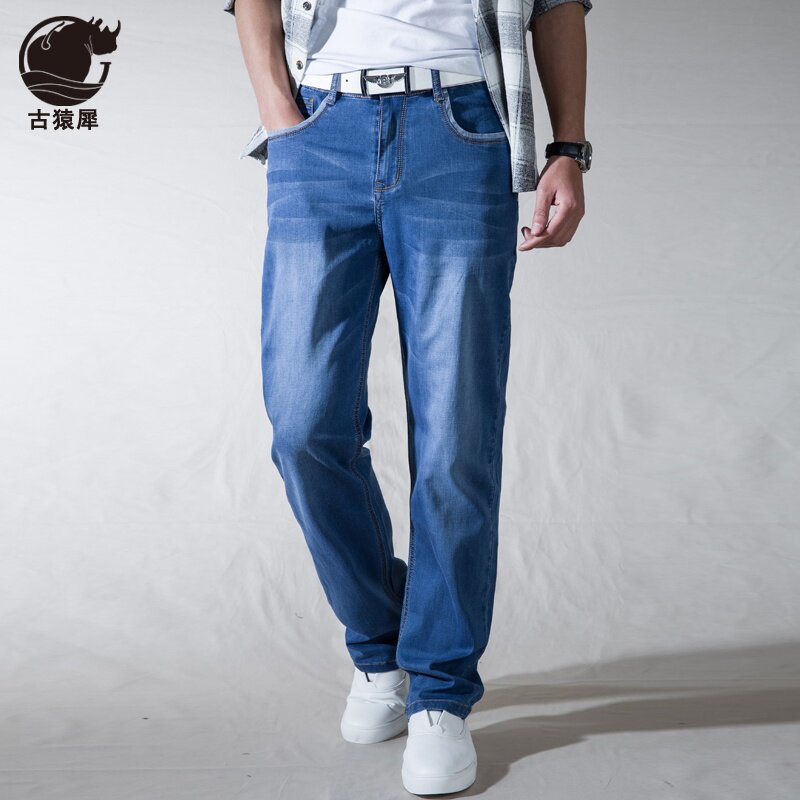 Jeans pour adolescent droite en vrac en coton pour été - Ref 1462506 Image 1