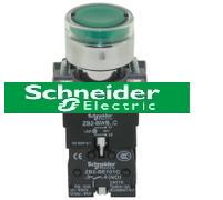 施耐德22mm金属带灯按钮开关XB2BW33B1C 自复位 24V 1NO绿色