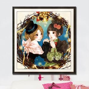 新款方钻满钻全贴钻石画砖石秀十字绣闺蜜生日快乐礼物永恒的友谊