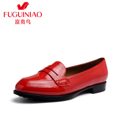 Rich bird-fall 2015 new leather shoes shoes women's head shoes retro shoes UK Lok Fu shoes