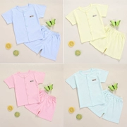 Bé onesies cotton ngắn tay phần mỏng habers nam giới và phụ nữ bé mùa hè mở đồ ngủ sơ sinh mùa xuân romper