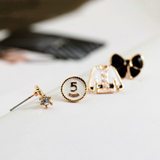 Full circle earrings rings to adorn your lovely clothes-Stud bow earrings Korea jewelry Christmas gifts