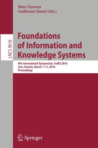 【预订】Foundations of Information and Knowl...