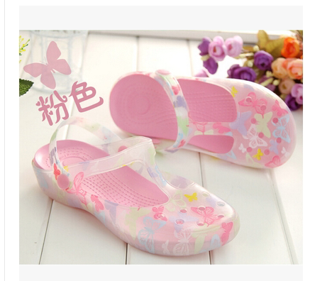 包邮休闲沙滩鞋潮女 镂空透明果冻夏季蝴蝶印花女洞洞鞋凉鞋|msdalam kategori Kasut wanita, Sandal - dari Buy2taobao.com untuk memberikan perkhidmatan ejen Taobao profesional membeli