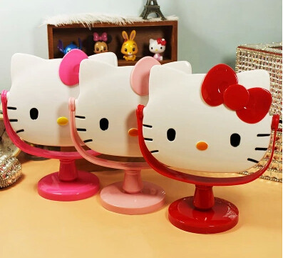 【天天特价】超值包邮Hello Kitty梳妆镜子台镜桌镜旋转化妆镜KT