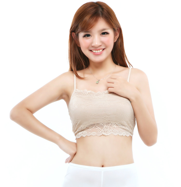 夏季女真丝吊带抹胸纯桑蚕丝大码针织蕾丝裹胸打底内衣围胸无胸垫