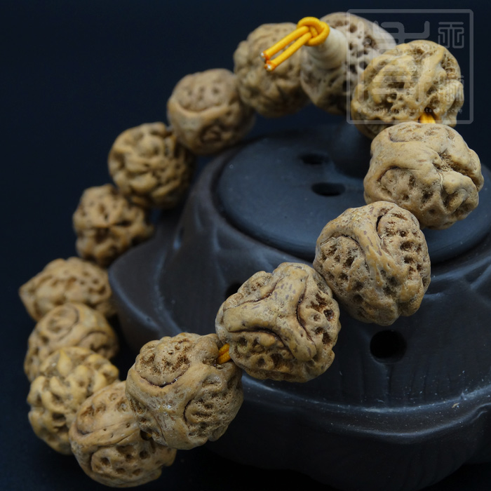 天然原生态三角龙眼菩提 优质龙眼菩提子手链佛珠念珠手串