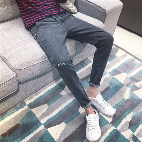 Jeans pour jeunesse droite en vrac en coton pour automne - Ref 1470649 Image 1