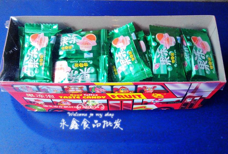 西瓜味果冻泡泡糖 80后童年回忆一盒约70个整盒 包邮