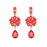 Nice pretty flowers Chinese brides earrings ear studs Wo classical wedding dress show clothing accessories earrings ear jewelry