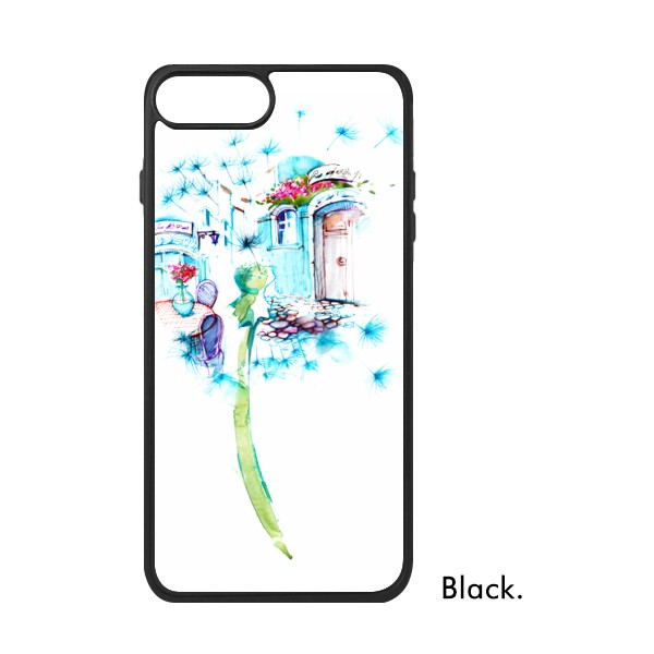 适用于iPhone小屋圆桌花瓶水彩画Xr手机壳max保护套678plus硅胶11