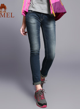 【非卖品】camel/骆驼女装牛仔裤 低腰修身显瘦水洗铅笔裤 小脚