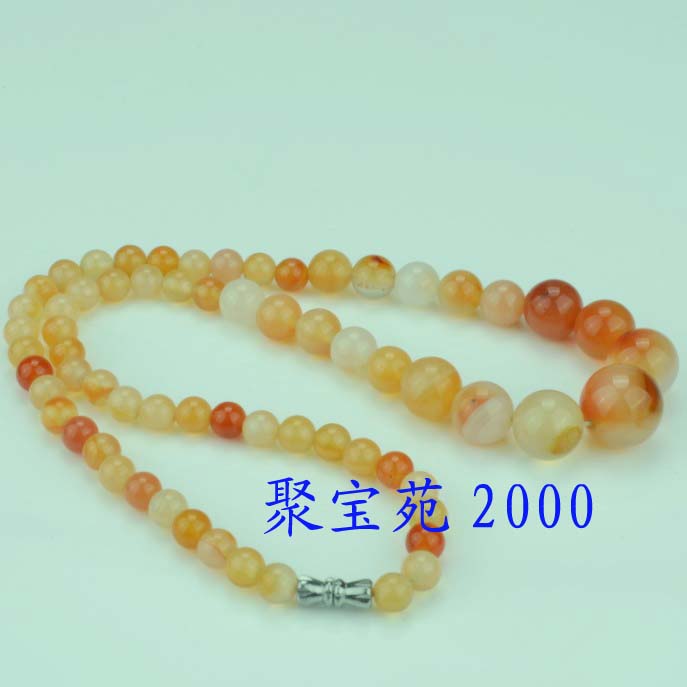 水晶天然冰彩玉髓百搭项链饰品