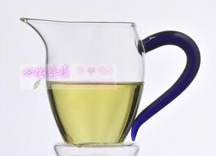 心怡茶具 高硼硅耐热玻璃新型琉璃把加厚公道杯 分茶器  茶杯