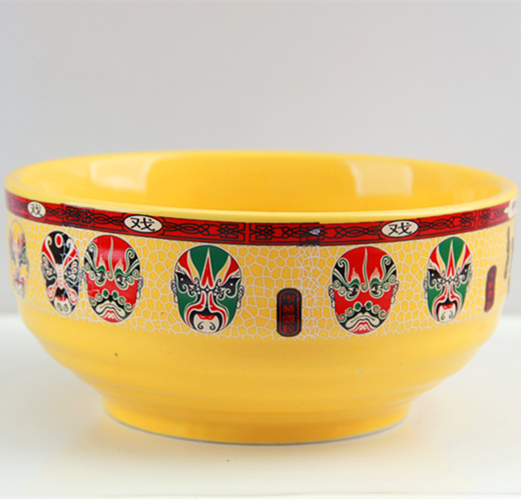 复古中国风脸谱陶瓷粥碗米饭碗