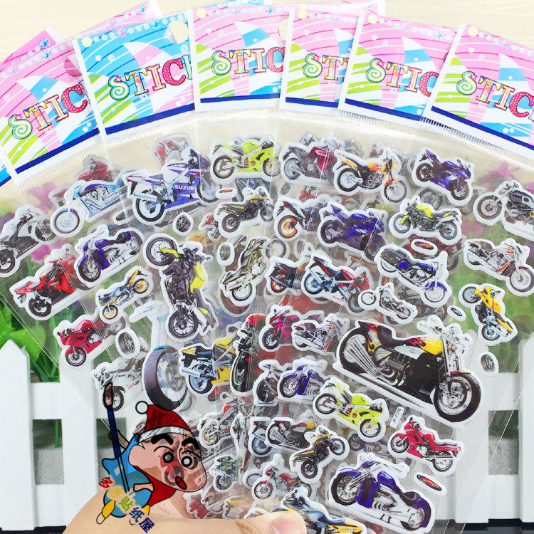 交通工具摩托车机车儿童幼儿园宝宝认知卡通泡泡贴纸益智玩具贴画在类目 玩具/童车/益智/积木/模型, 早教/智能玩具, 贴纸中 - 来自Buy2taobao.com提供专业的淘宝代购服务