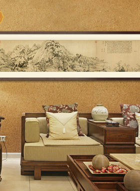 传世山水国画长卷黄公望富春山居图办公室内客厅中式装饰画框挂画