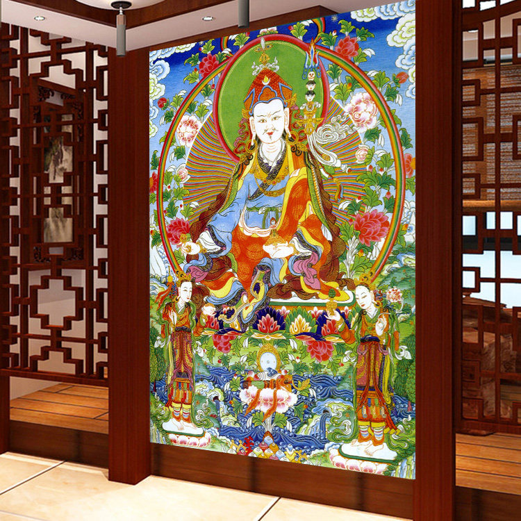 5d钻石画满钻客厅新款砖石十字绣带钻魔方钻贴钻画唐卡莲花生大士