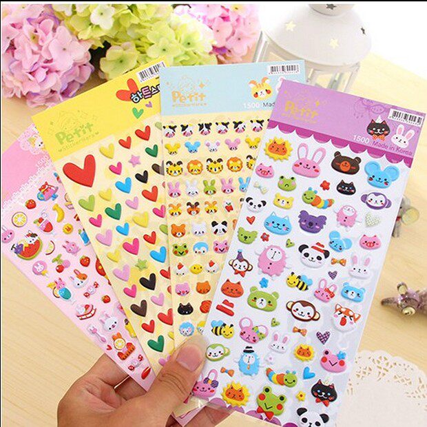 爱心泡泡贴画纸小学生幼儿园成长手册diy材料包儿童档案制作素材