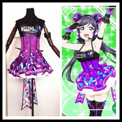 现货蝴蝶家lovelive电玩觉醒东条希cos服装裙子手环鞋子led