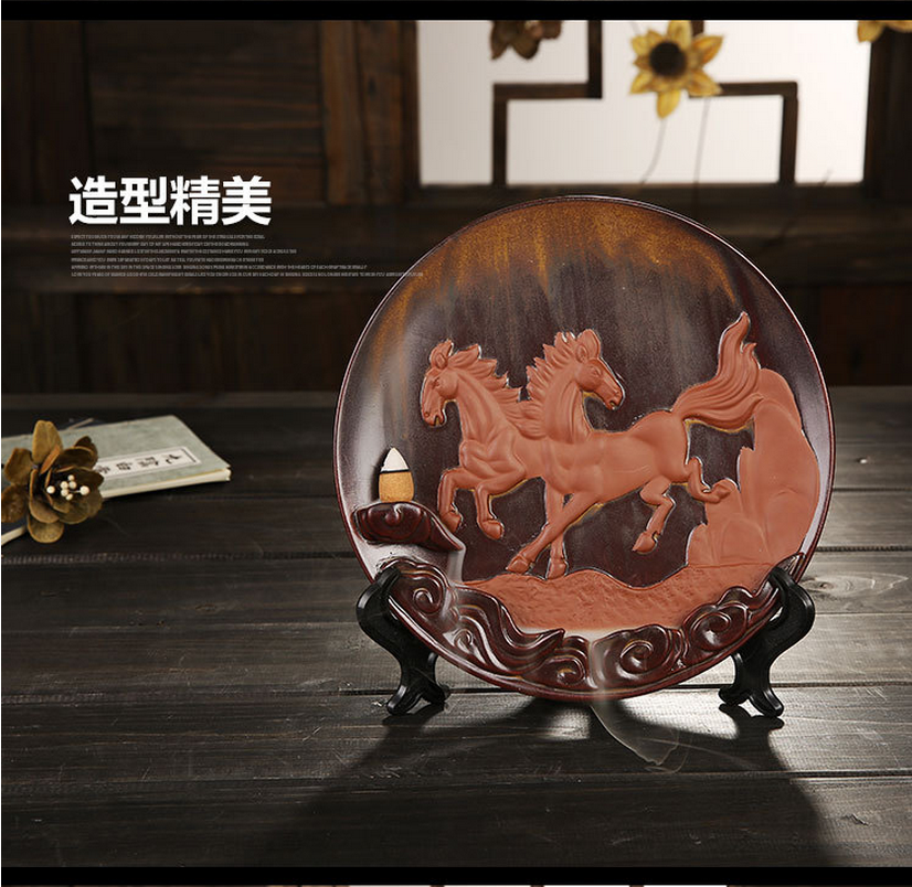 马到成功熏 摆件 陶瓷香炉香薰香薰炉